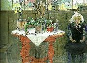 Carl Larsson kaktus-lisbeth i ateljen Spain oil painting artist